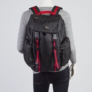 Gucci Techno Black Canvas Backpack